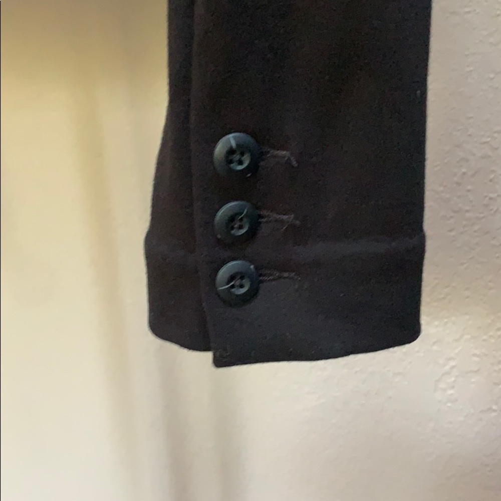 Awesome Asymmetrical Collared Fitted Knit Blazer - image 3